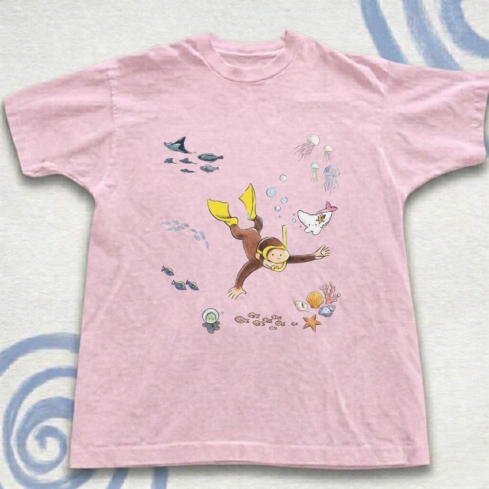 Light Curious George Tee With Cute